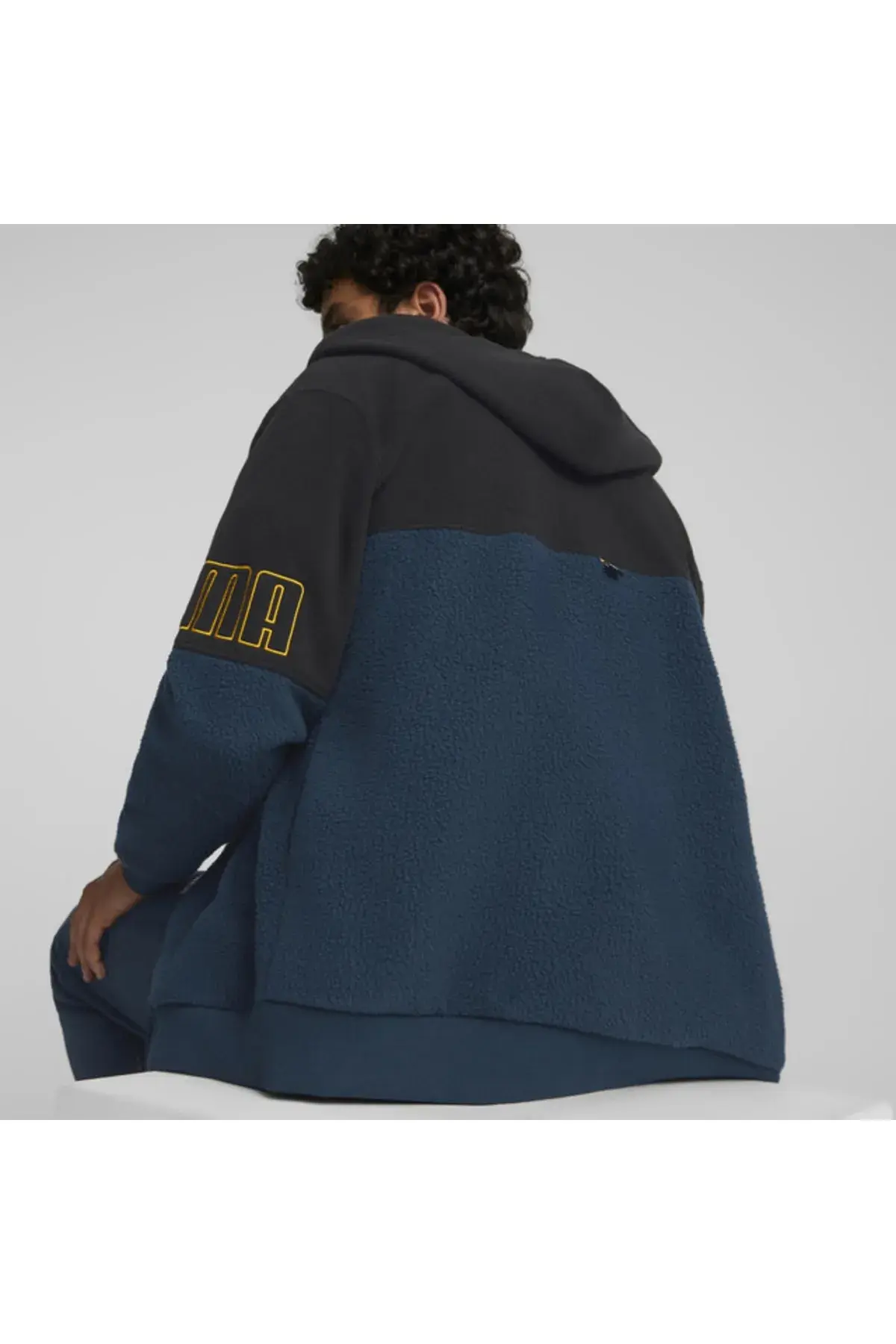 Puma Power Winterized Full-Zip Hoodie Mavi Erkek Fermuarlı Polar Sweatshirt