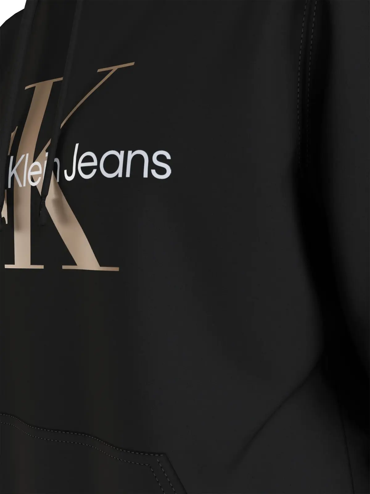 Calvin Klein SEASONAL MONOLOGO RE Erkek Siyah Hoodie