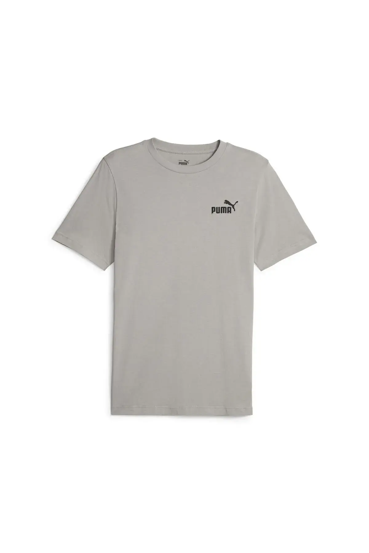 Puma ESS ELEVATED Embroidered Tee Gri Erkek T-Shirt