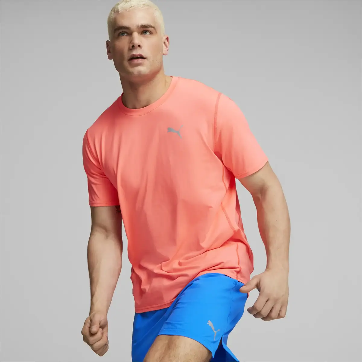 Puma Run Cloudspun SS Tee Pembe Erkek Koşu/Performans T-shirt