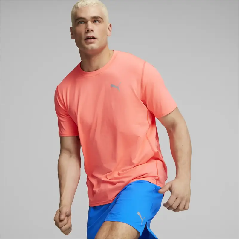 Puma Run Cloudspun SS Tee Pembe Erkek Koşu/Performans T-shirt