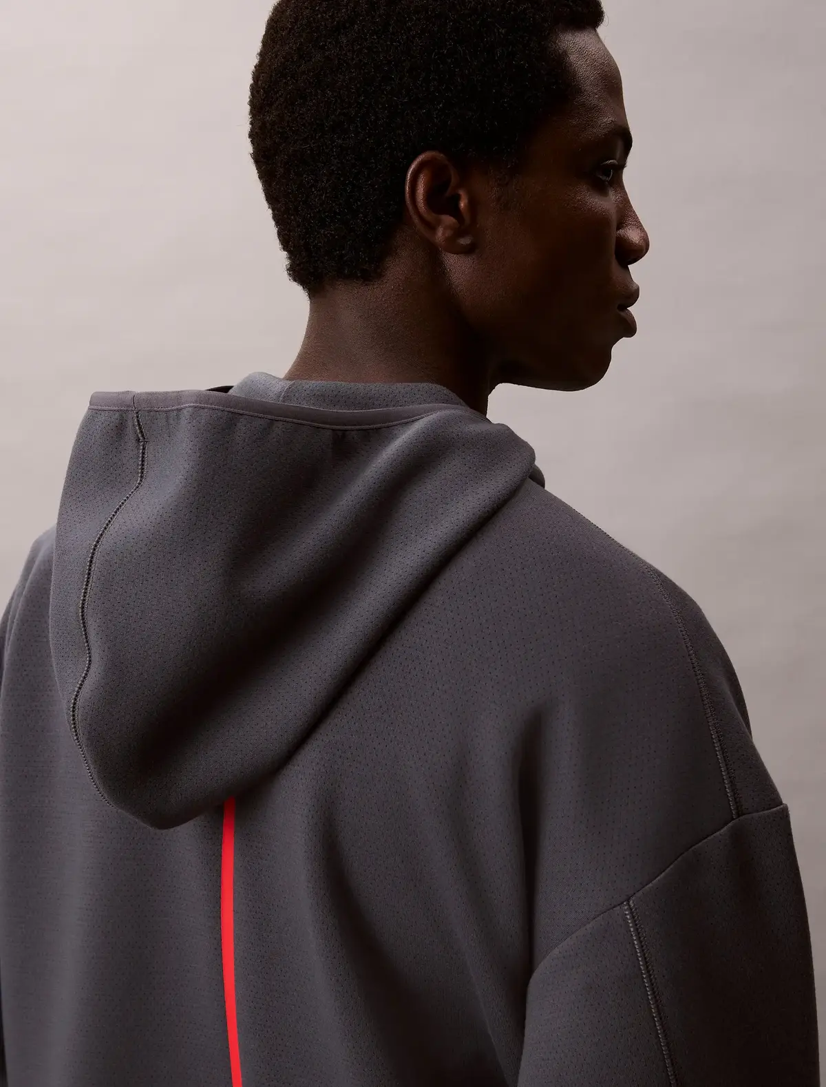 Calvin Klein HOODIE Gri Erkek Kapüşonlu Sweatshirt