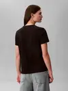 Calvin Klein SS WOVEN LABEL CLASS, UB1 Siyah Kadın T-Shirt