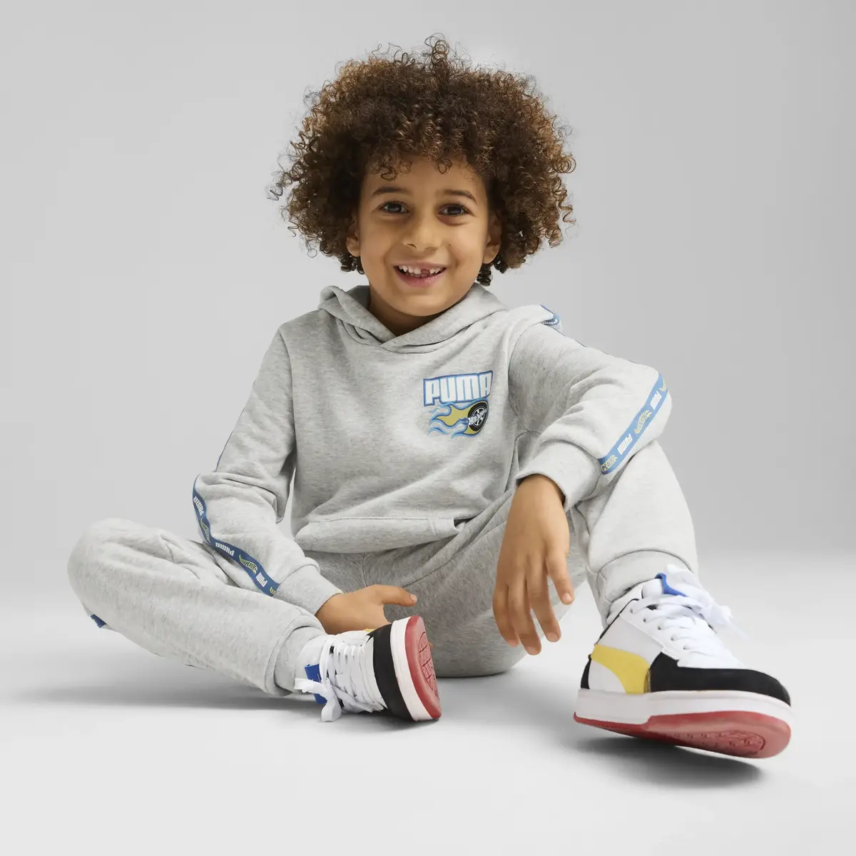 Puma X HOT WHEELS Hoodie Gri Erkek Çocuk Hoodie