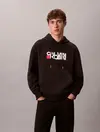 Calvin Klein LS EU 350TERRY CK Siyah Erkek Kapüşonlu Sweatshirt