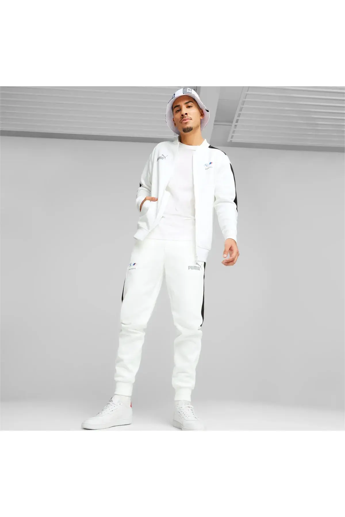 Puma BMW MMS MT7 Track Pants Erkek Beyaz Eşofman Altı