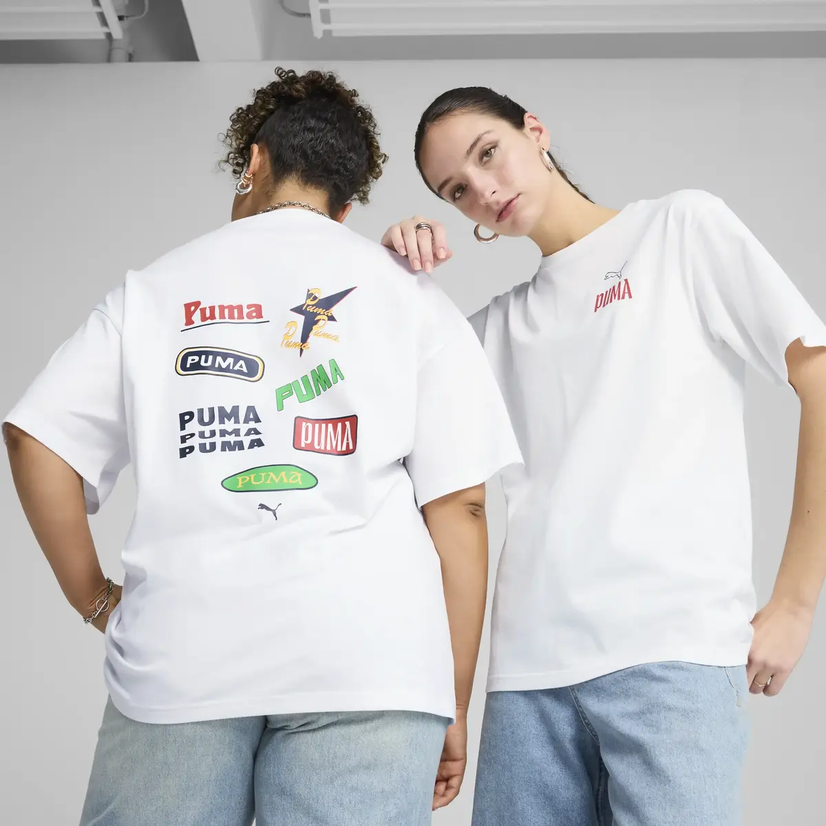 PUMA WARDROBE ESS Graphic Tee Beyaz Kadın T-Shirt