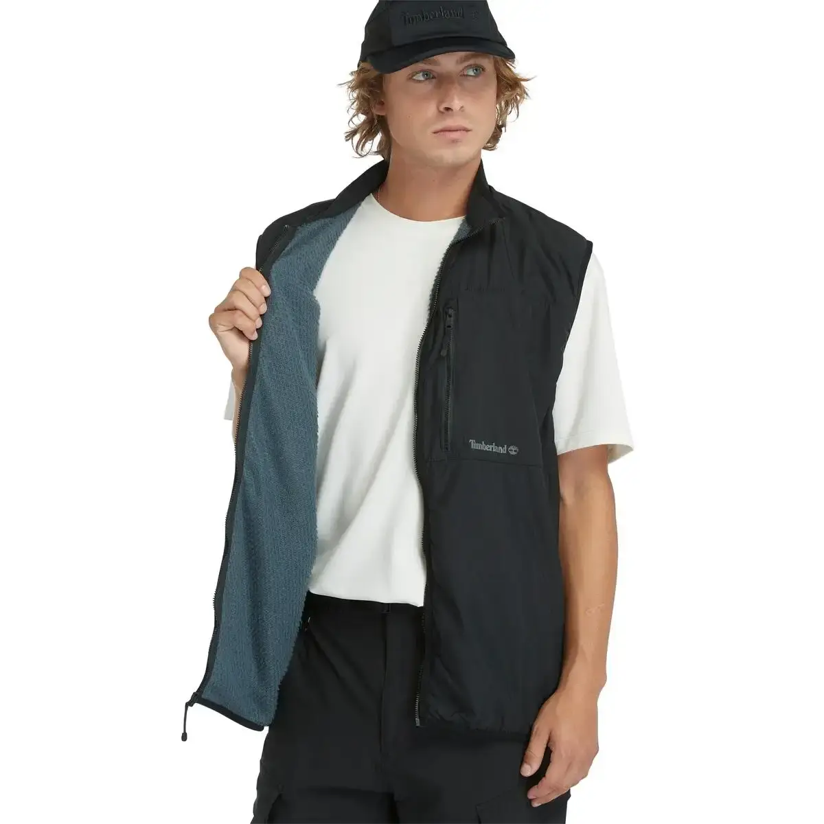 Timberland POLARTEC ULTRALIGHT PACKABLE VEST Siyah Erkek Yelek