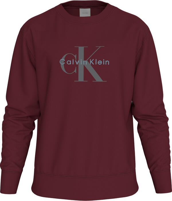Calvin Klein LS EU 350TERRY MONOLOGO CN SWTSH Kırmızı Erkek Sweatshirt