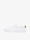 Tommy Hilfiger VULC CANVAS SLIP-ON, YBS Beyaz Kadın Spor Ayakkabı & Sneaker
