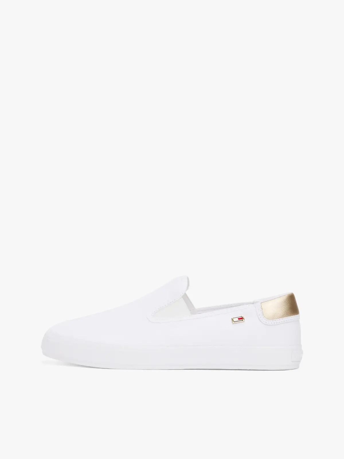 Tommy Hilfiger VULC CANVAS SLIP-ON, YBS Beyaz Kadın Spor Ayakkabı & Sneaker