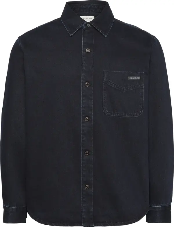 Calvin Klein BLUE BLACK STONE 90S OVERSHIRT Erkek Siyah Kot  Gömlek