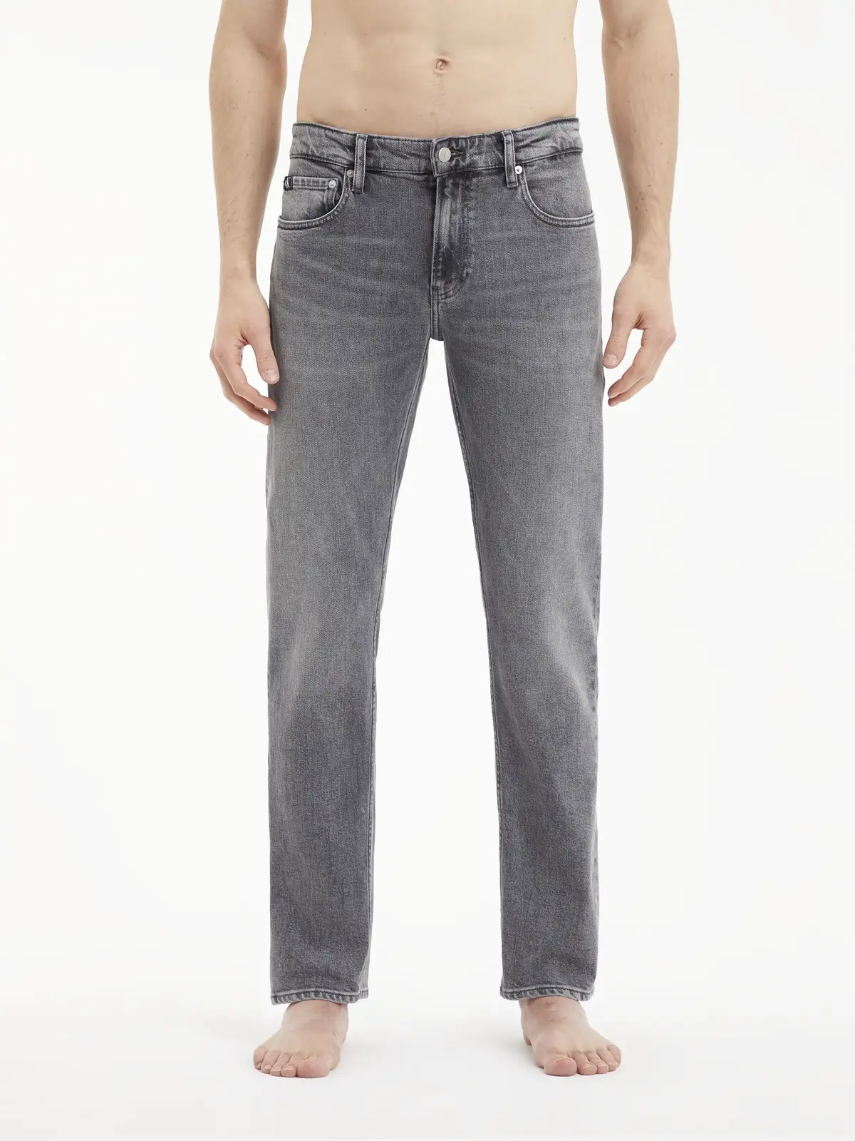 Calvin Klein SLIM Erkek Gri Kot Pantolon
