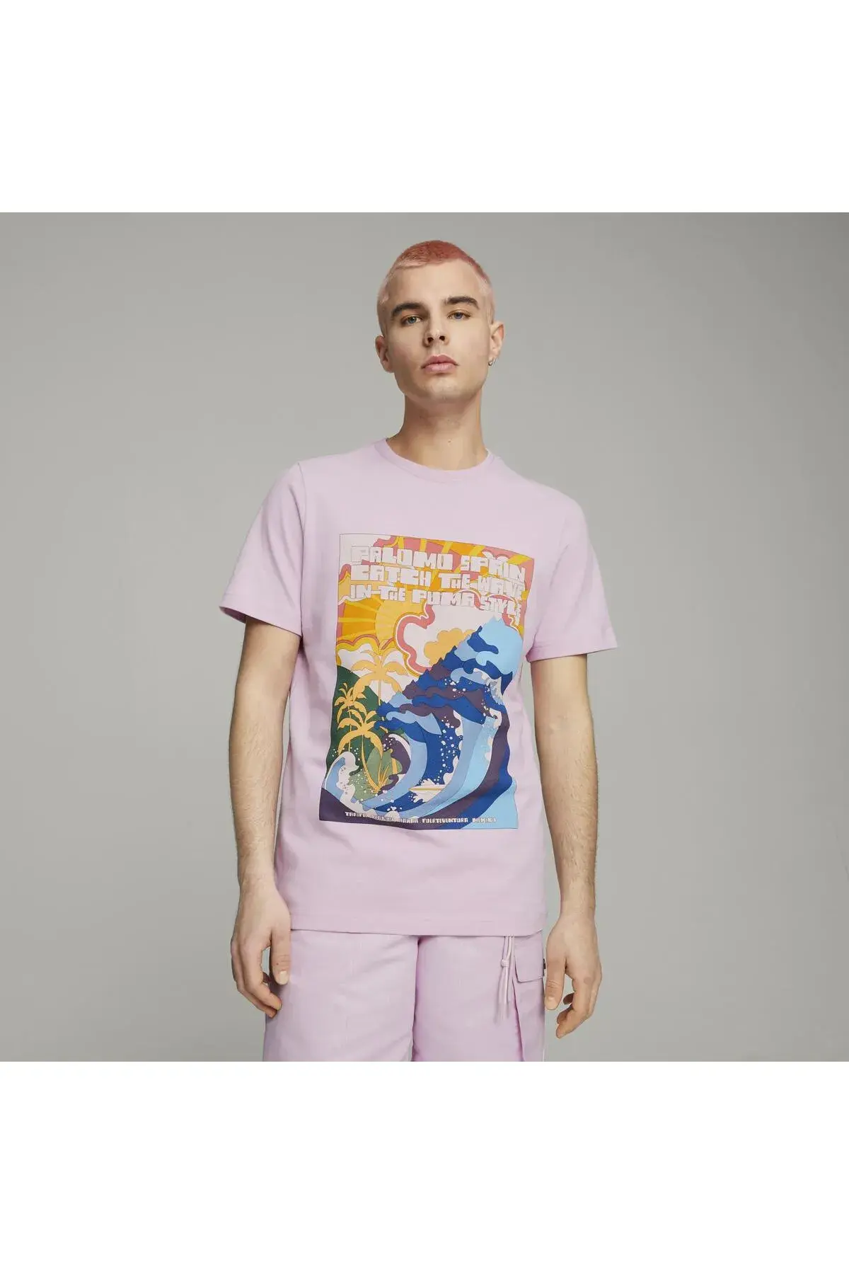 Puma PUMA x PALOMO Graphic Tee Pembe Erkek T-Shirt