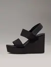 Calvin Klein WEDGE SANDAL WEBBING, 0GJ Siyah Kadın Terlik