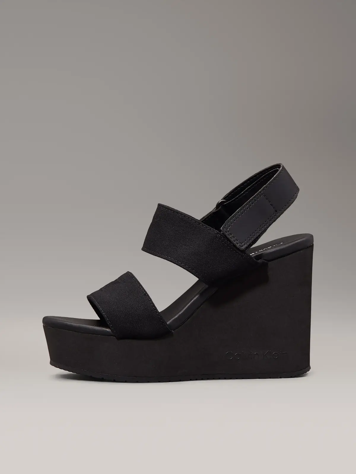 Calvin Klein WEDGE SANDAL WEBBING, 0GJ Siyah Kadın Terlik