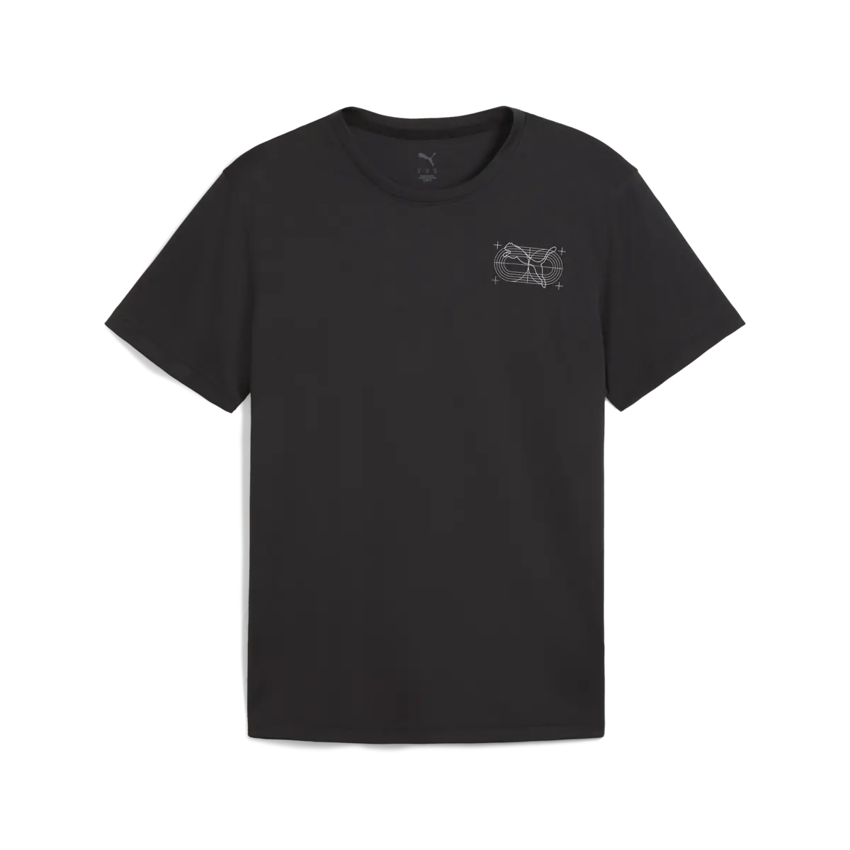 PUMA GRAPHICS SKELETON RUN TEE Siyah Erkek T-Shirt