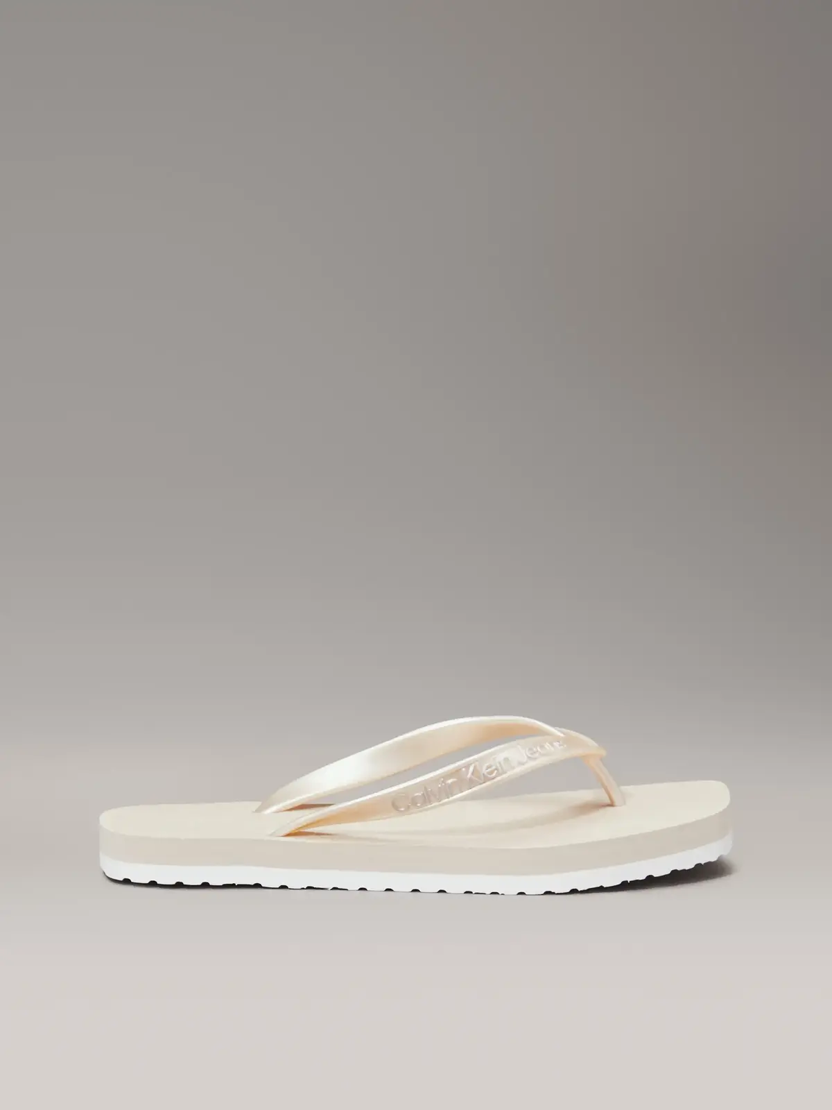 Calvin Klein THONG+ TPU METALLIC, ACF Beyaz Kadın Terlik