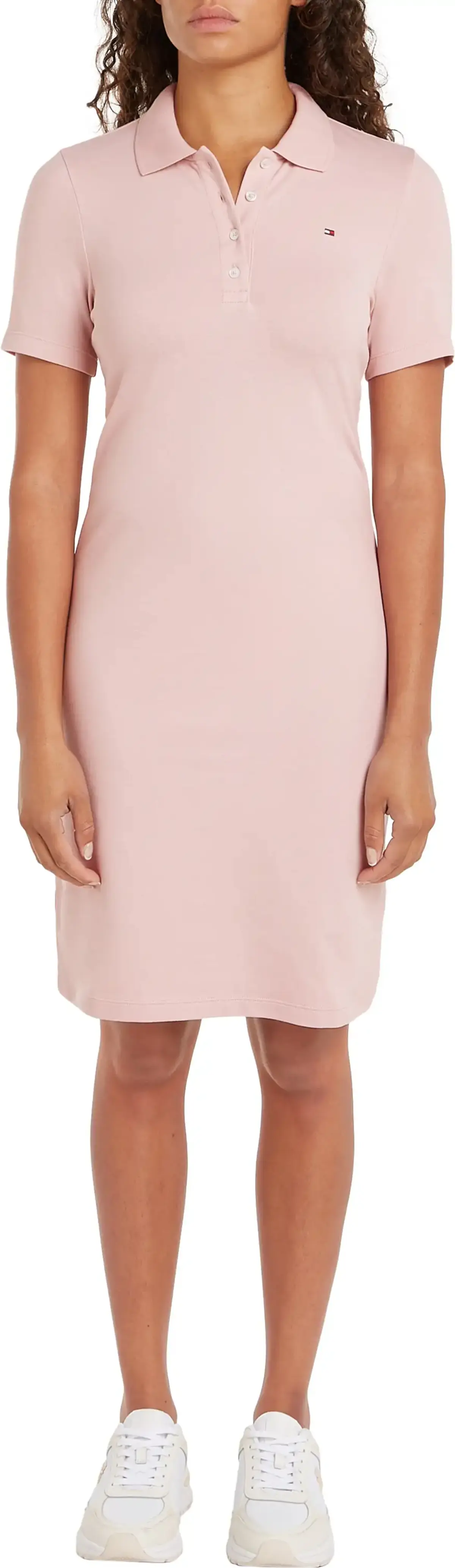 Tommy Hilfiger 1985 SLIM PIQUE POLO, TQN Pembe Kadın Elbise-Etek