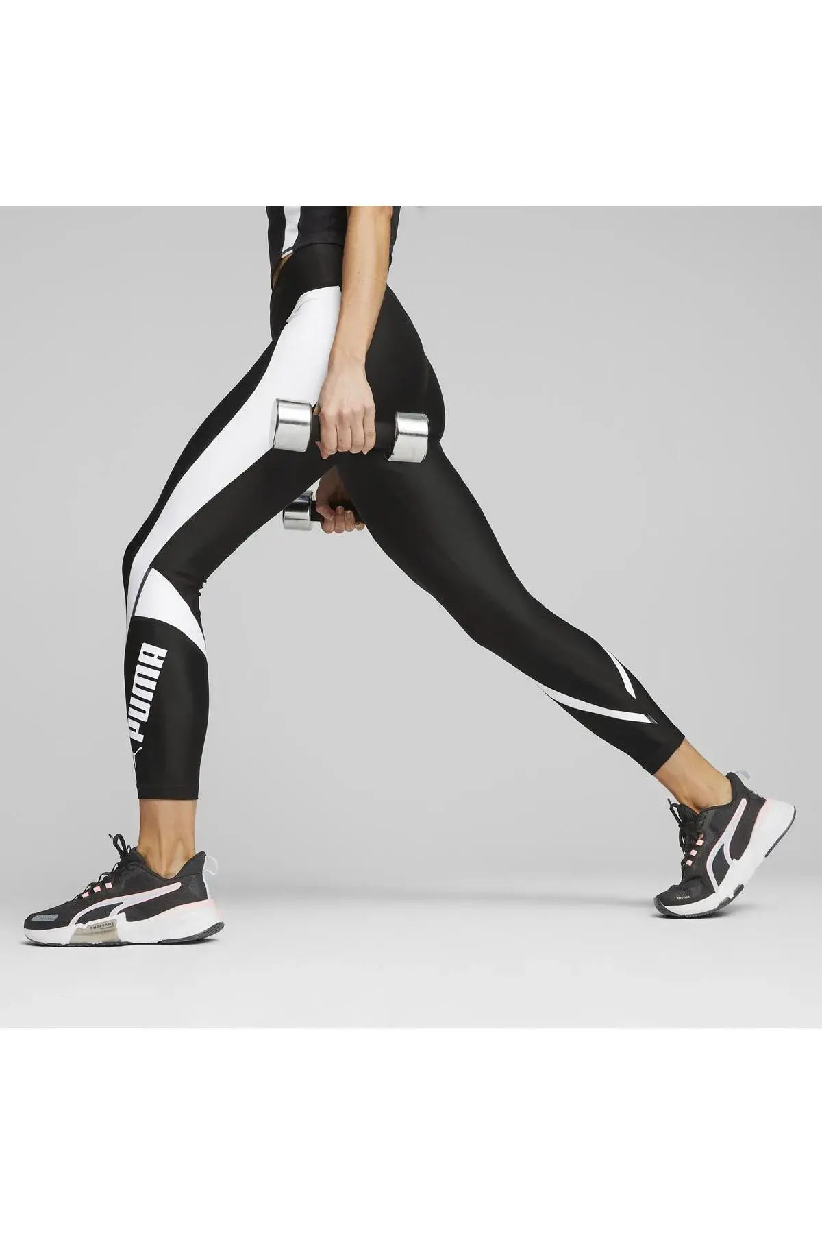 Puma Fit HW 7/8 Eversculpt Colorblock Tight Siyah Kadın Tayt