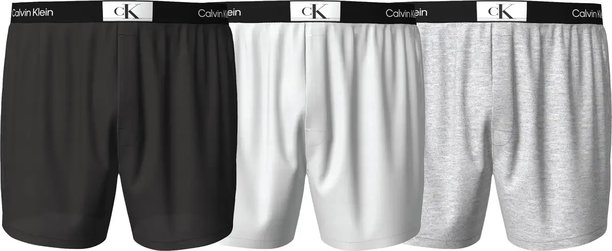 Calvin Klein BOXER SLIM 3PK Erkek Gri Boxer Set