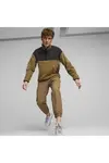 Puma CLASSICS UTILITY Polar Fleece Half-Zip Kahverengi Erkek Yarım Fermuarlı Sweatshirt