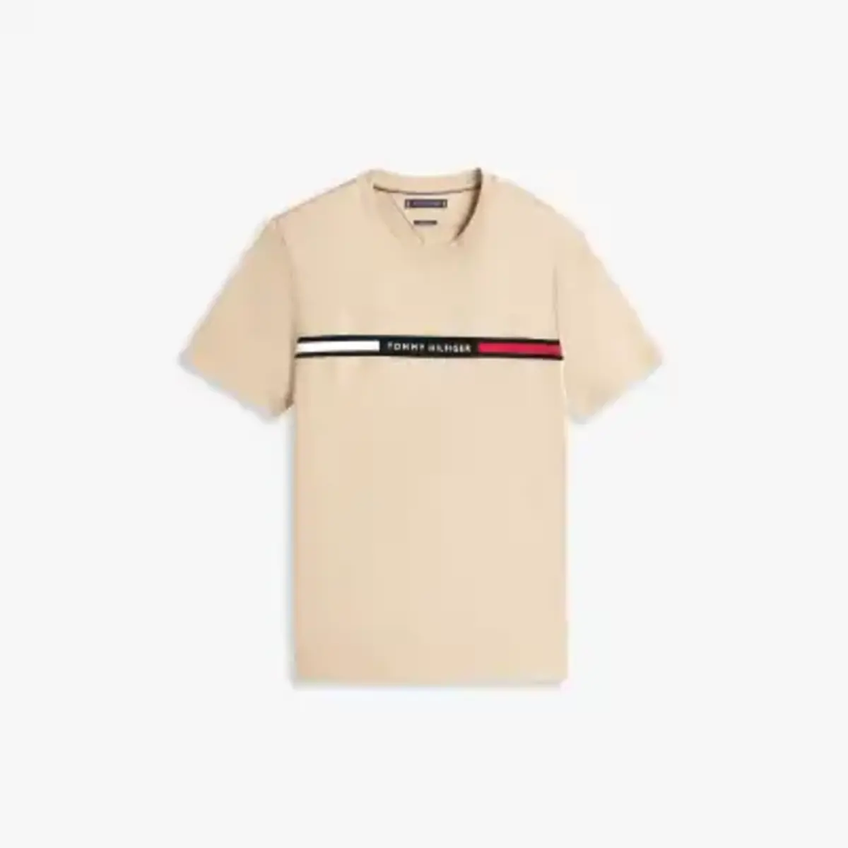 Tommy Hilfiger HILFIGER CHEST INSER, RBT Bej Erkek T-Shirt & Polo