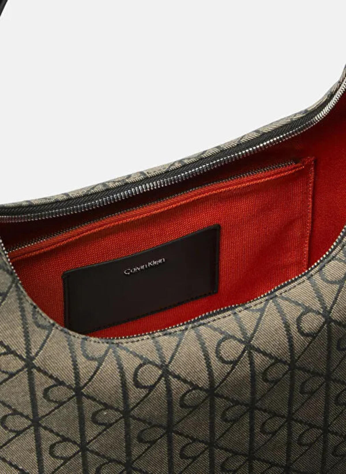 Calvin Klein EMBLEM JACQUARD SHOU, 8E3 Gri Kadın Çanta