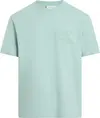 Calvin Klein CK APPLIQUE TEE, MR5 Mavi Erkek T-Shirt & Polo