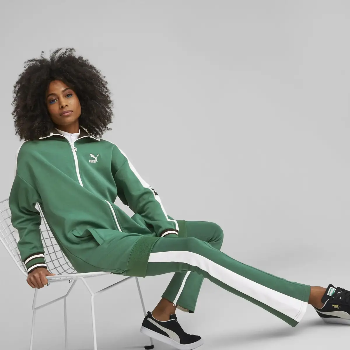 Puma T7 ARCHIVE REMASTERED Track Jacket Yeşil Kadın Fermuarlı Sweatshirt