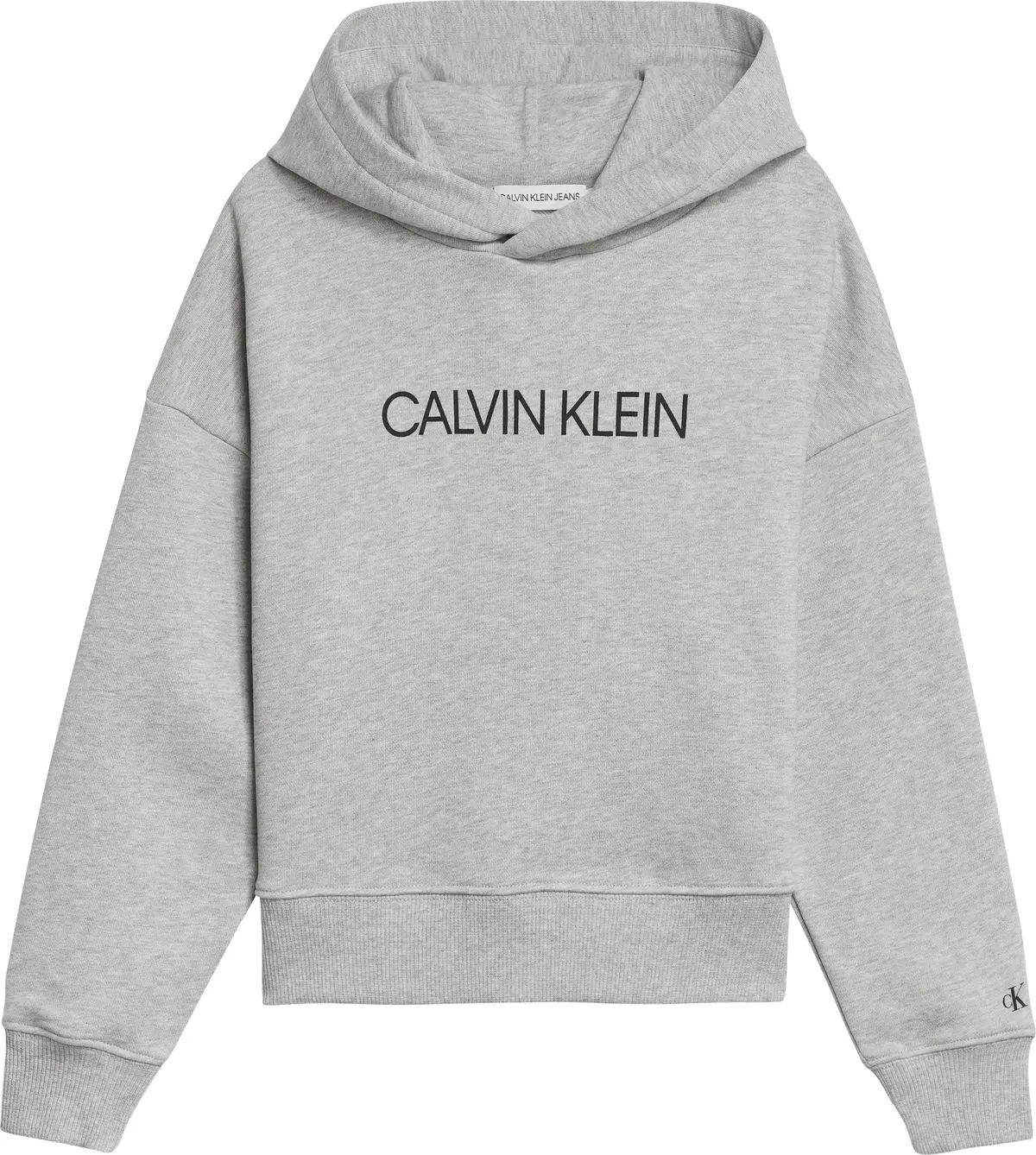 Calvin Klein INSTITUTIONAL CROPPE Kadın Gri Hoodie