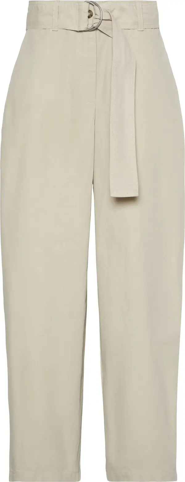 Calvin Klein COTTON SEAMED PANT Kadın Krem Kumaş Pantolon