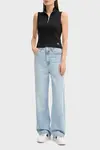 Calvin Klein A- WOVEN LABEL SL QZ TOP Siyah Kadın Tişört Calvin Klein A- WOVEN LABEL SL QZ TOP Siyah Kadın Tişört