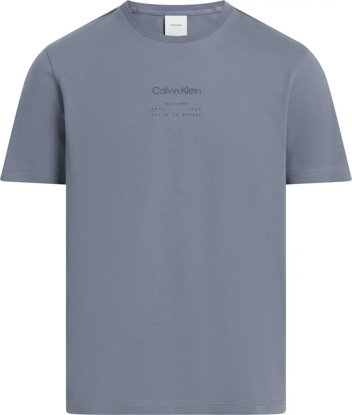 Calvin Klein RAISED EDITORIAL LOG, PCP Mavi Erkek T-Shirt & Polo