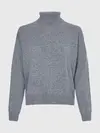 Tommy Hilfiger REC CASHMERE ROLL-NK Kadın Gri Kazak