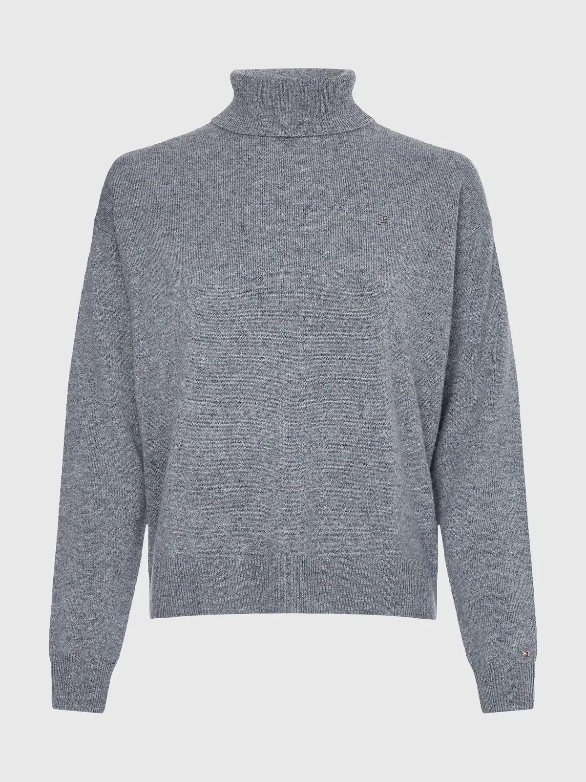 Tommy Hilfiger REC CASHMERE ROLL-NK Kadın Gri Kazak