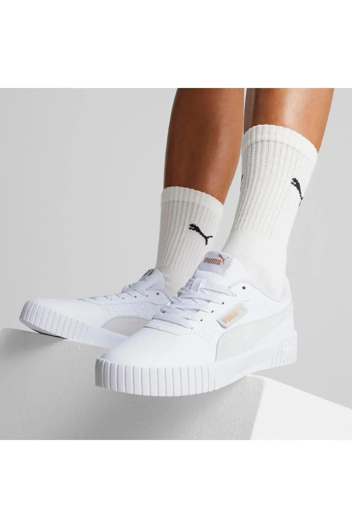Puma Carina 2.0 Logobsession Beyaz Kadın Günlük Spor Ayakkabı