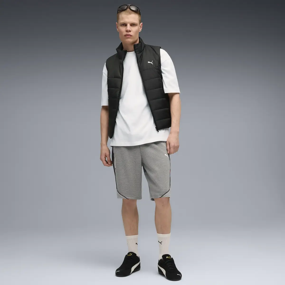 Puma BMW MMS SWEAT SHORTS Gri Erkek Şort