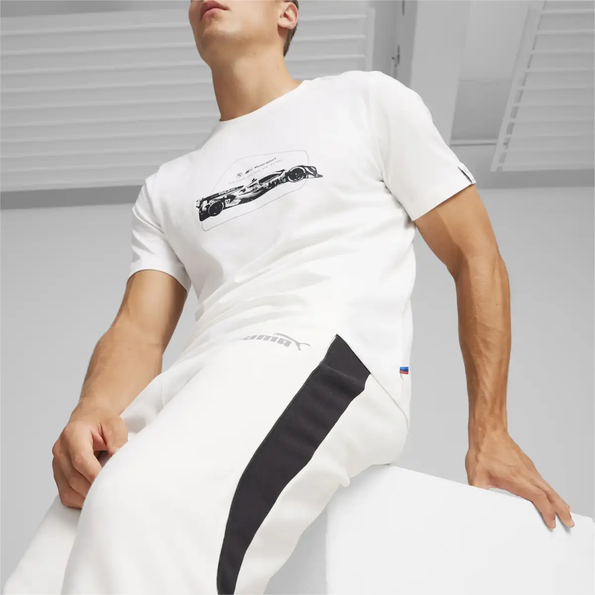 Puma BMW MMS MT7+ Sweat Pants Beyaz Erkek Eşofman Altı