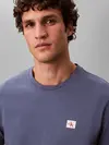 Calvin Klein SS BADGE 30S JERSEY, XL7 Mavi Erkek T-Shirt
