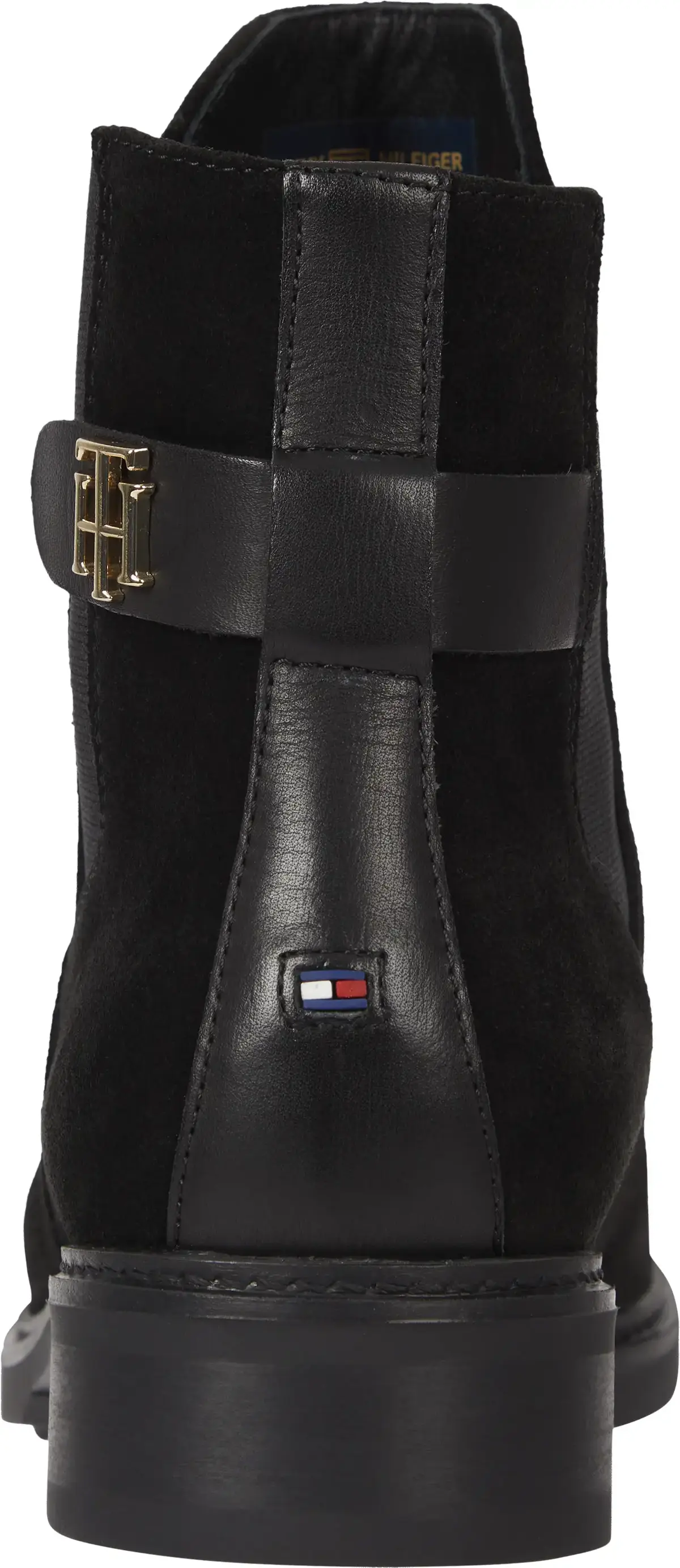 Tommy Hilfiger TH SUEDE FLAT BOOT Kadın Siyah Bot