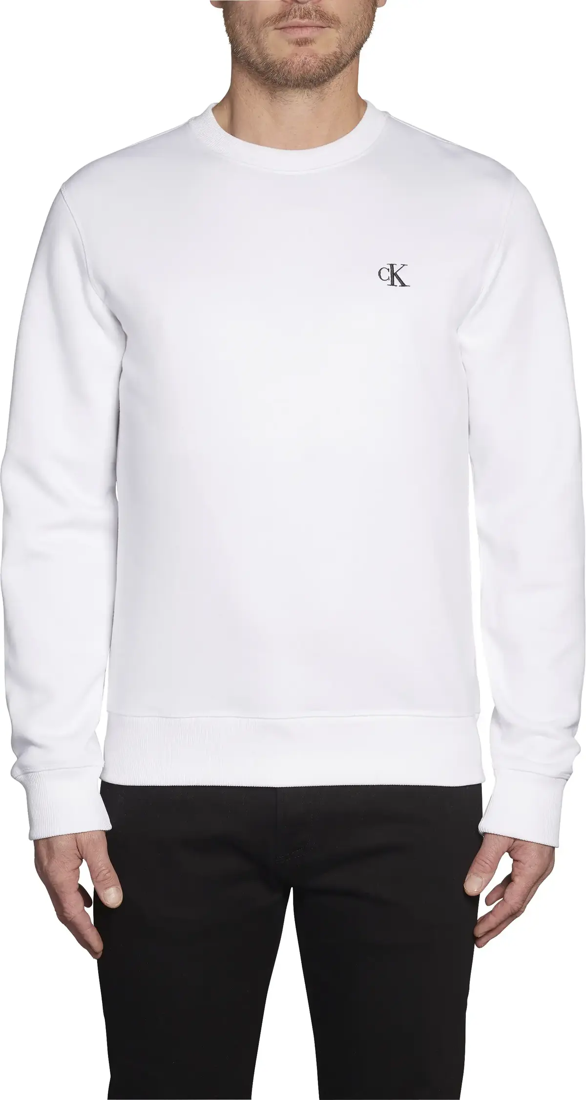 Calvin Klein Beyaz Erkek Sweatshirt & Hoodie