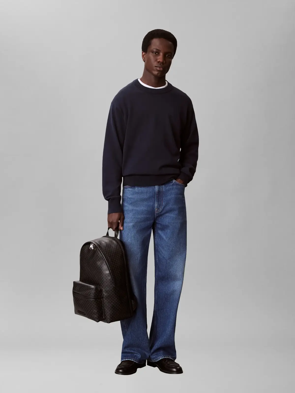 Calvin Klein EMBLEM AOP COATED CA Siyah Sırt Çantası