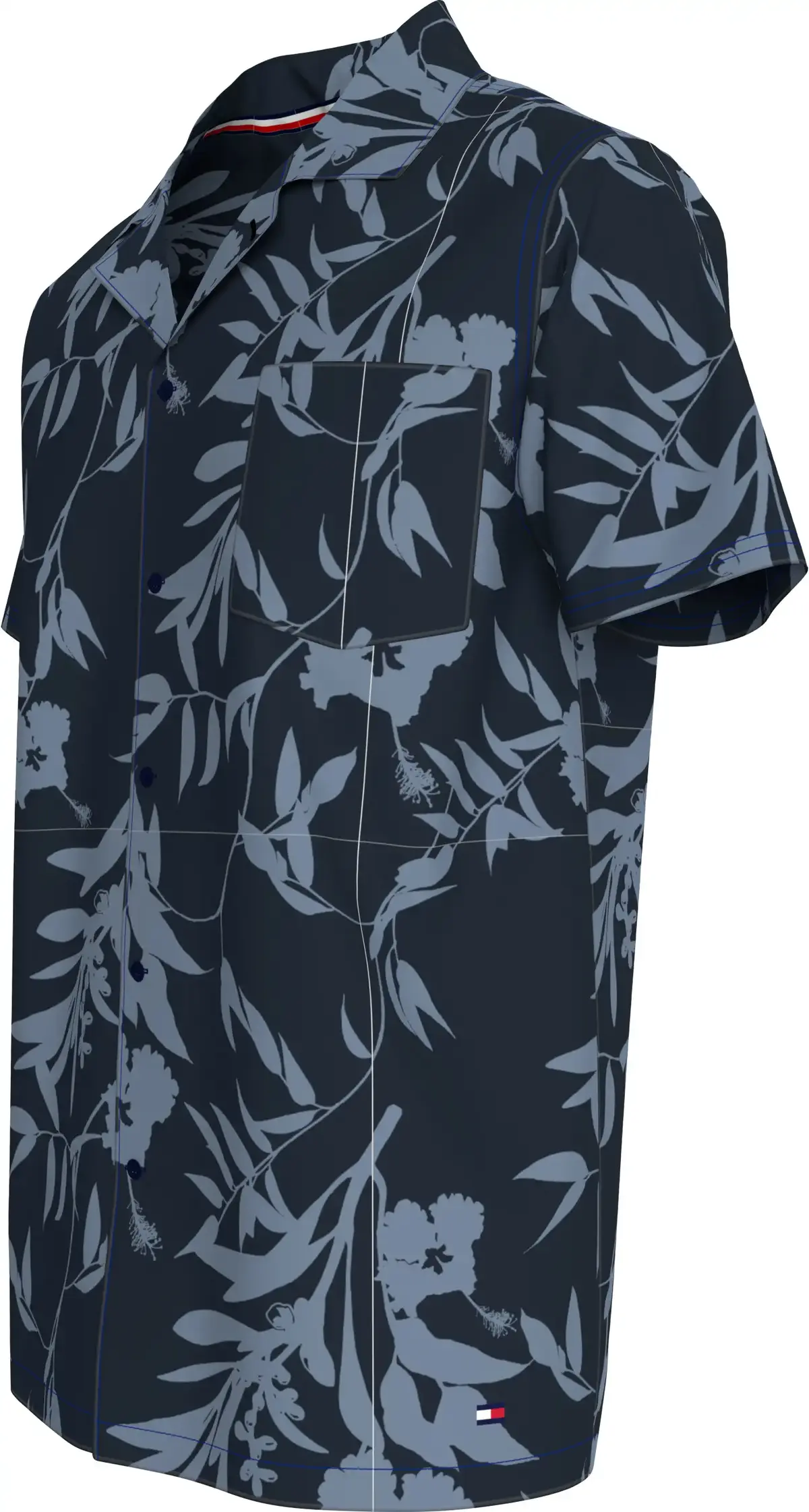 Tommy Hilfiger BOWLING SHIRT PRINT, 0G0 Lacivert Erkek Gömlek