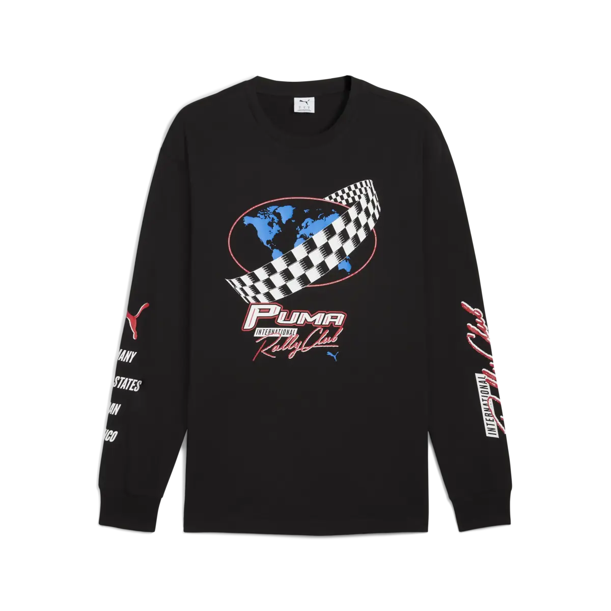 Puma GRAPHICS Moto Relaxed LS Tee Siyah Erkek T-Shirt & Polo