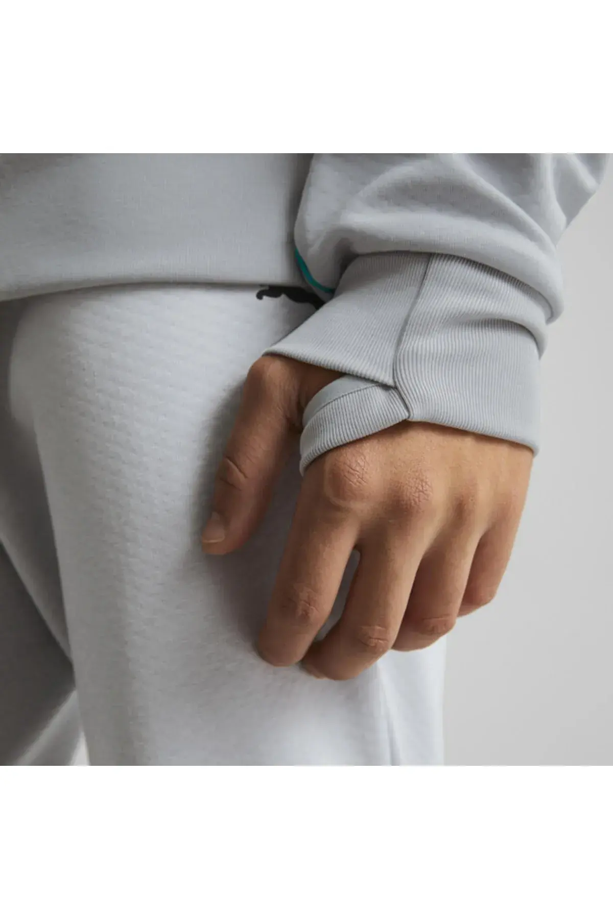 Puma Mapf1 Hooded Sweat Jacket Mercedes Team Gri Erkek Fermuarlı Hoodie