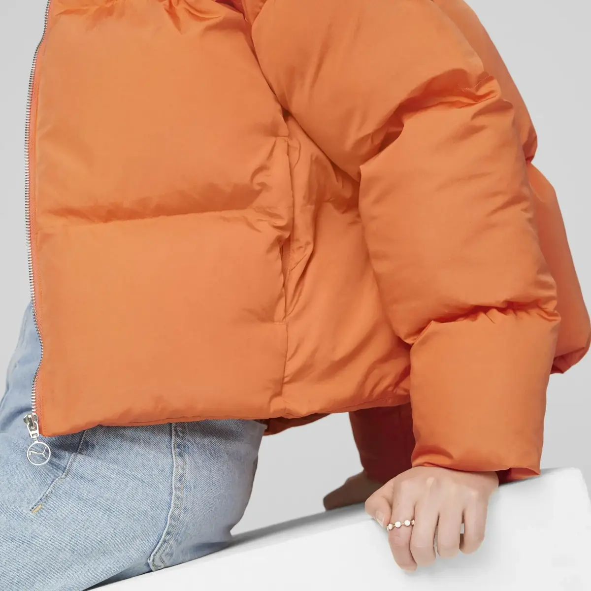 PUMA Classics Oversized Puffer Turuncu Kadın Mont