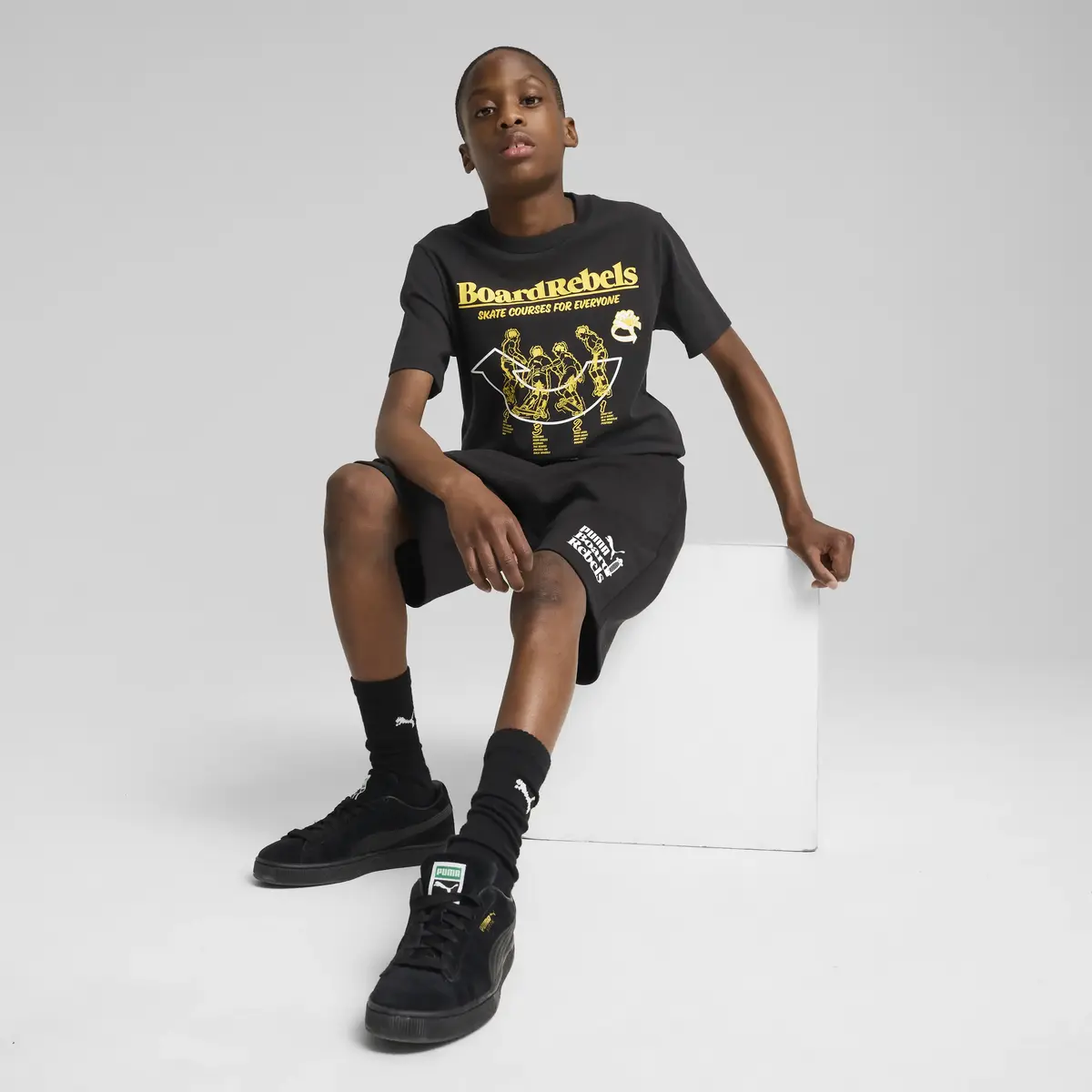 Puma MID90S Graphic Tee I Siyah Unisex T-Shirt & Polo
