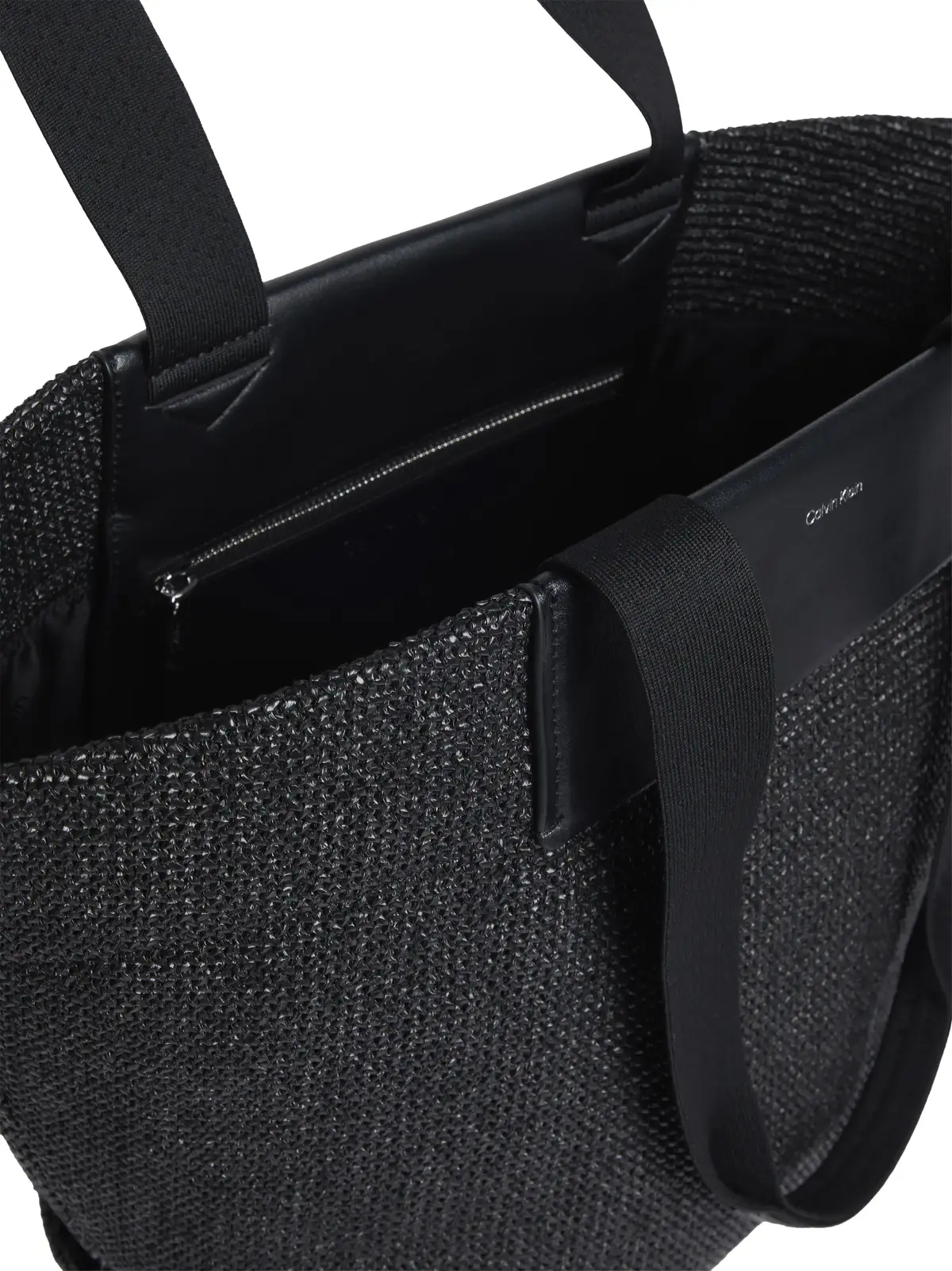 Calvin Klein CK RAFFIA MEDIUM SHO, BEH Siyah Kadın Çanta