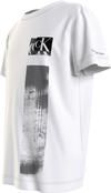 Calvin Klein GLITCHED MONOGRAM T- Erkek Beyaz T-Shirt